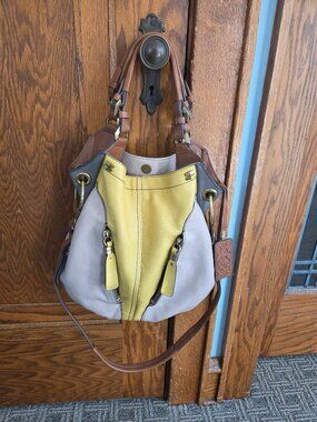 orYANY Victoria Colorblock Pebbled Leather Hobo Bag